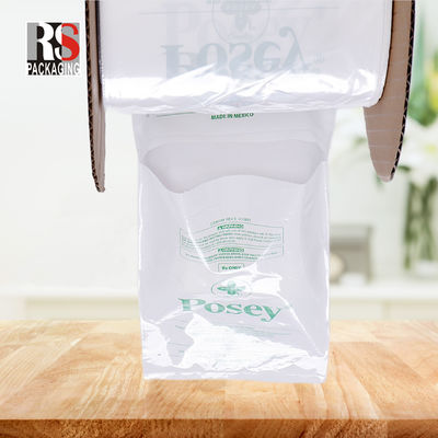 LDPE transparente de plástico pre-abierto bolsas poli en un rollo de lado Gusset bolsa de auto para ropa