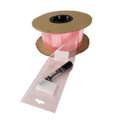 LDPE rosa plástico PE antiestático bolsas pre-abiertas Impresión de grabado para el embalaje automático