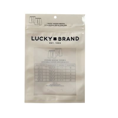 PET / CPP Bolsas de cremallera impresas a medida para calcetines Calzoncillos embalar ropa interior