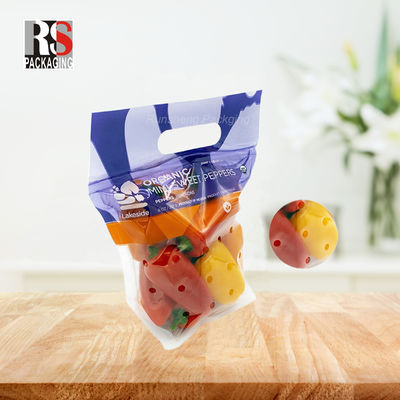 CPP OPP Polyethylene Micro Perforado Zip Lock Bolsa de plástico para vegetales frescos