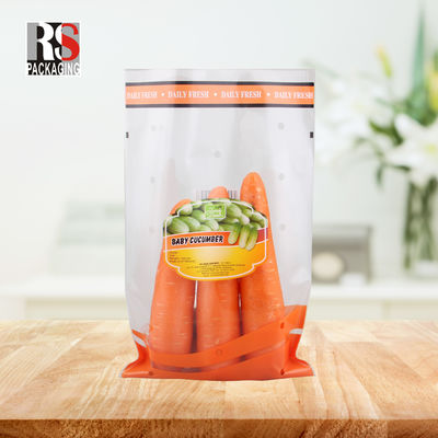CPP OPP Polyethylene Micro Perforado Zip Lock Bolsa de plástico para vegetales frescos