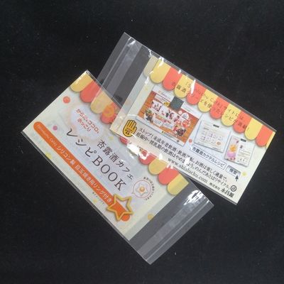 Regalo de artesanía transparente stand up bolso autoadhesivo bolso de oposición con cabezal para papelería
