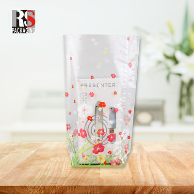 Impresión personalizada de bolsas de plástico de fondo cuadrado para envases de café y té