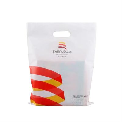 Bolso de compras de plástico de mano pequeño de color personalizado para envases de plástico poliestático fuerte