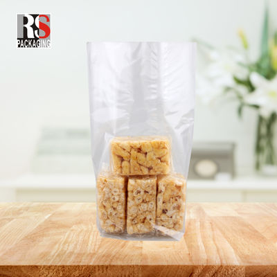 Bolsa de celulosa industrial de alimentos con fondo plano con mango de sellado abierto 4x8x20cm
