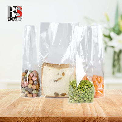 12x8x25cm Bolsa de plástico de fondo cuadrado para palomitas de maíz en colores claros o personalizados