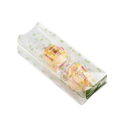 Bolsas de embalaje de alimentos poli con soporte de bloque cruzado pequeño y fondo transparente cuadrado