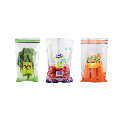 Bolsas de embalaje de vegetales transparentes personalizadas para albahaca viva hidropónica y lechuga