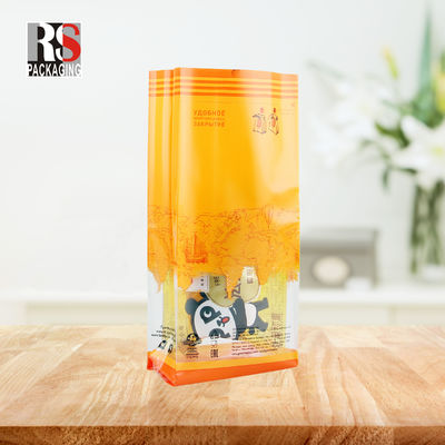 Bolsa de fondo cuadrada de colores claros o personalizados con mango giratorio de logotipo impreso personalizado
