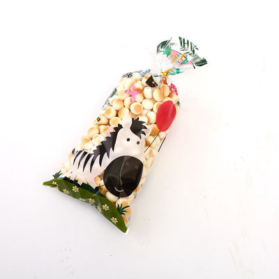 Bolsas de regalo de celofán impresas a medida reciclables para fiestas paquete de 100
