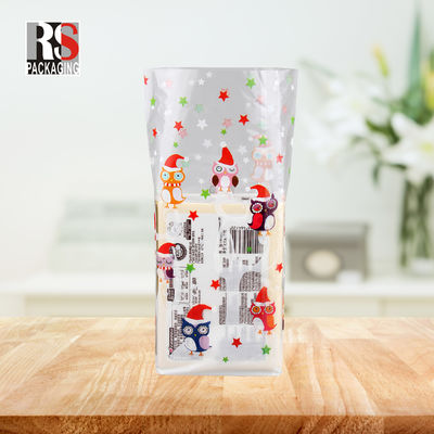 Bolsas de celofán de fondo plano y transparente de costumbre Bolsas de fondo plano y de pie para dulces dulces