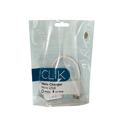 Embalaje de línea de alambre transparente stand up bolsa de cremallera a prueba de humedad para el embalaje de cable USB