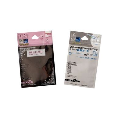 Embalaje de línea de alambre transparente stand up bolsa de cremallera a prueba de humedad para el embalaje de cable USB
