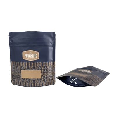Prueba de olor mate de Mylar de pie de papel de aluminio cerradura con cremallera de Mylar bolso de bolsillo resistente a los niños