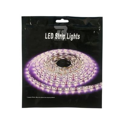 Tamaño personalizado LED tiras de cierre con cremallera Bolsas de embalaje de papel plástico para envases electrónicos