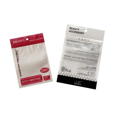 Envases electrónicos Bolsas de plástico de cierre de cerradura de frente transparente hechas de estructura de material OPP / CPP