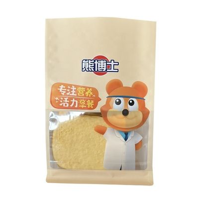 Bolsa de embalaje de alimentos de fondo plano con boquillas laterales para bocadillos en polvo nueces de galletas especias de cereal