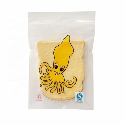 Tamaño personalizado de plástico de sellado lateral de plástico envasado de alimentos bolsas de embalaje de cereales de pan de galletas