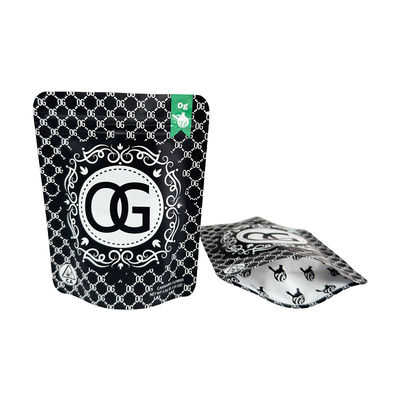 Bolsas de plástico de papel de aluminio mate con cremallera de pie