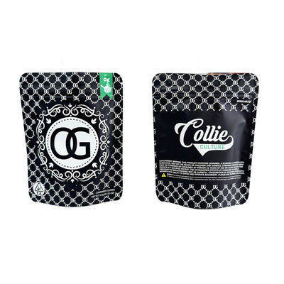 Bolsas de plástico de papel de aluminio mate con cremallera de pie