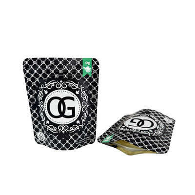 Bolsas de plástico de papel de aluminio mate con cremallera de pie