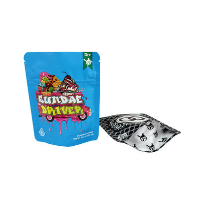 Bolsas de plástico de papel de aluminio mate con cremallera de pie