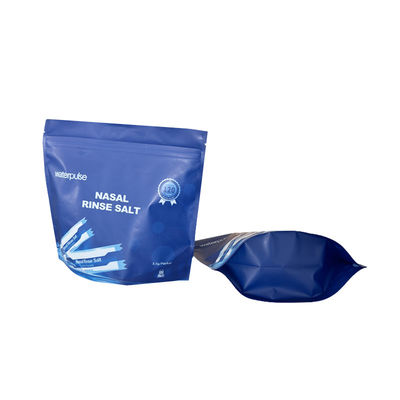 Bolsas de plástico de papel de aluminio mate con cremallera de pie