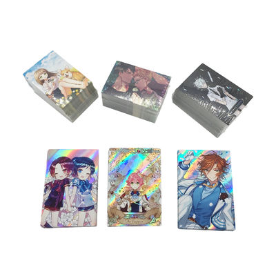 Tarjetas holográficas personalizadas Brillantes cartas de comercio Tarjetas de juego Protección de cartas redondas