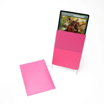 100pcs \ Pack Durable personalizable patrón a cuadros Tarjeta Holográfica Manga de plástico para tarjetas