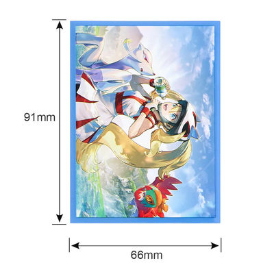 Suave 66*91MM 100PCS Yugioh Foto Topload Manos de cartas de juego mate Holográfico