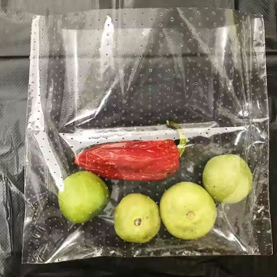 Micro Perforado Hdpe Bolsa de plástico transparente para frutas y verduras