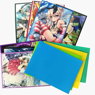 Funda de carta de juego mate personalizada brillante texturizada, fundas de carta de negociación con impresión exquisita