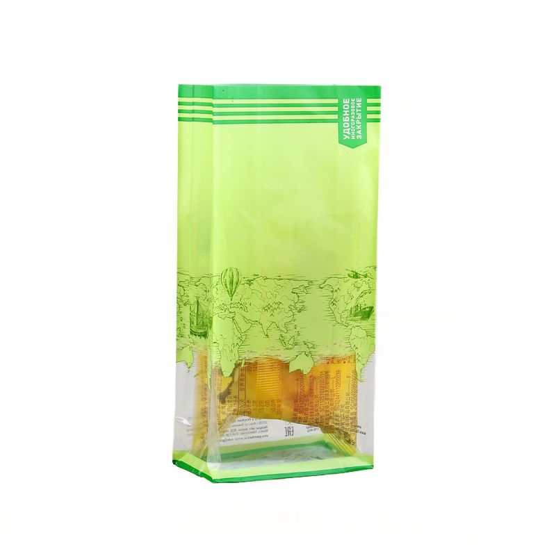 Bolsas de plástico con fondo plano embalaje Bopp Opp Bolsas de celulosa transparente para caramelos