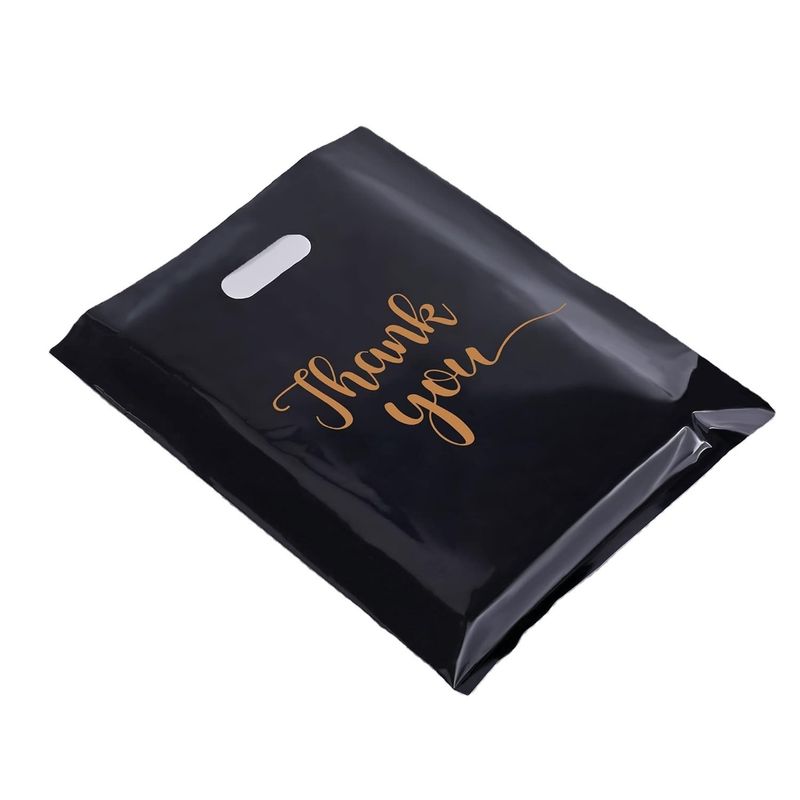 Impresión de logotipos personalizados Mano de bolsa de compras Bolsas de regalo de plástico reutilizables para tiendas minoristas