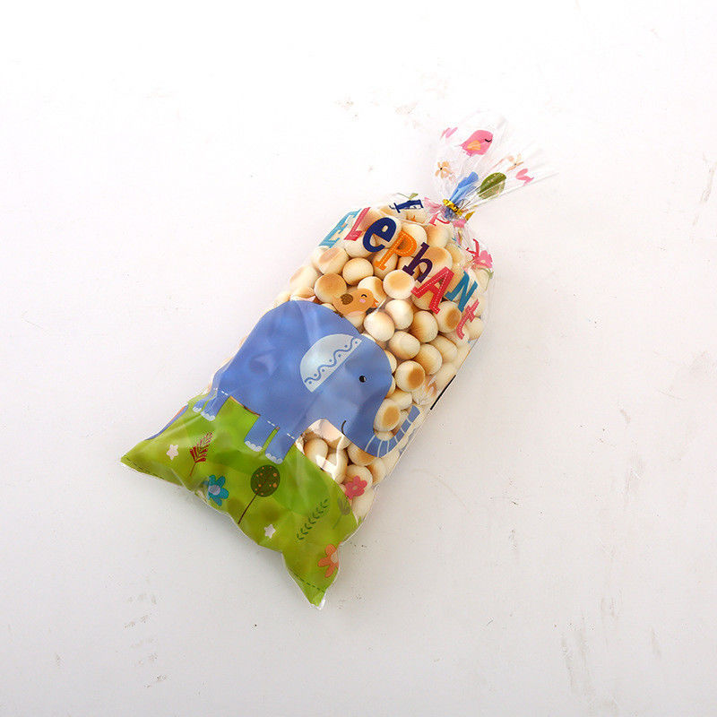 Bolso de plástico Bopp Poly Bolso de fiesta de cumpleaños Bolso de botín para embalaje de caramelo gomoso