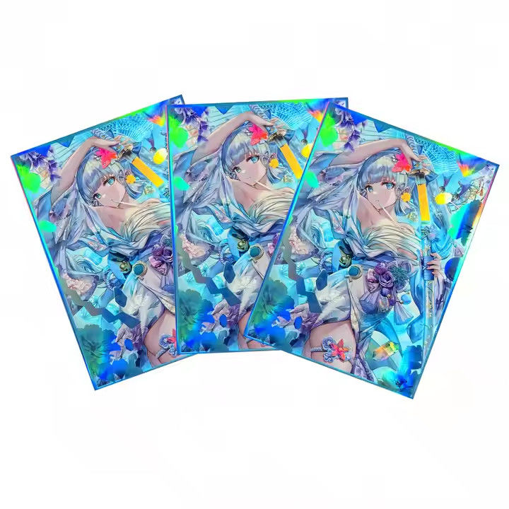 Tarjetas de tamaño estándar holográficas personalizadas de 60ct para MTG / TCG / PTCG Art Anime Impresión de manchas de tarjetas