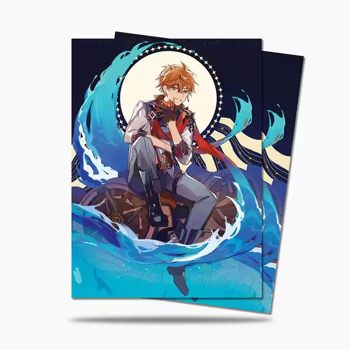 Funda para cartas de anime con impresión deportiva personalizada de 61x91 mm, con impresión de logotipo, fundas para cartas coleccionables personalizadas