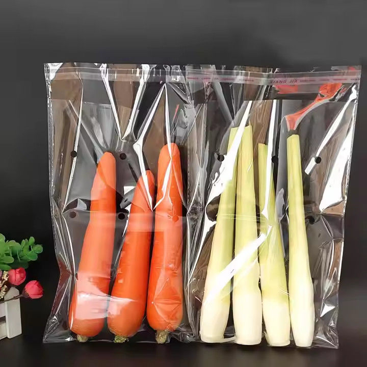 Bolsas de embalaje autoadhesivas microporosas personalizadas, seguras y fiables para el envasado de alimentos vegetales